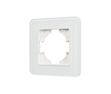 Рамка стеклянная на 1 пост Arlight FRM-OMALI-SFGS-1-WH 049675