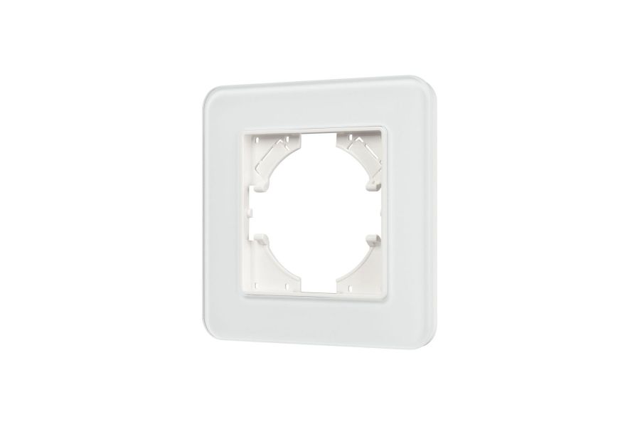 Рамка стеклянная на 1 пост Arlight FRM-OMALI-SFGS-1-WH 049675