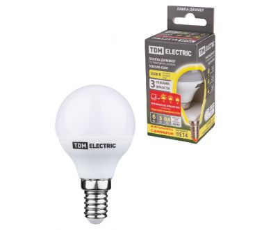 Лампа светодиодная диммируемая TDM Electric Е14 6W 3000K матовая SQ0340-0201