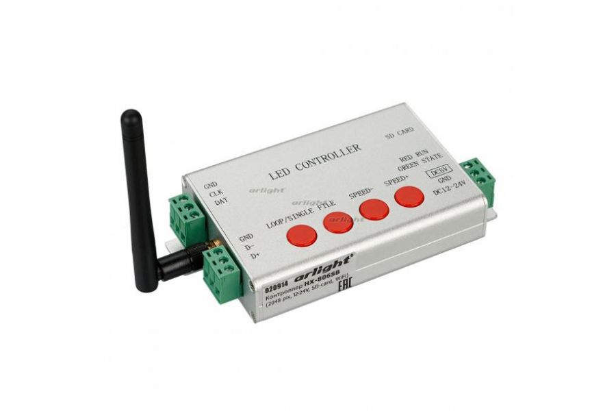 Контроллер Arlight HX-806SB (2048 pix, 12-24V, SD-card, WiFi) 020914