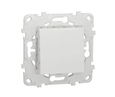 Переключатель двухклавишный Schneider Electric Unica New NU521318