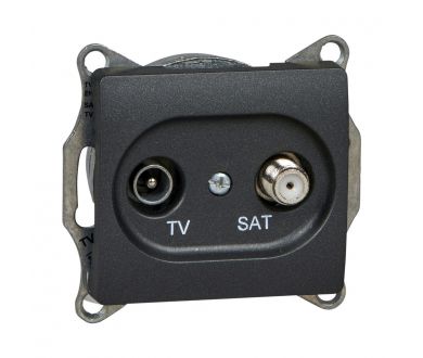Розетка TV-SAT оконечная 1DB Systeme Electric Glossa Антрацит GSL000797