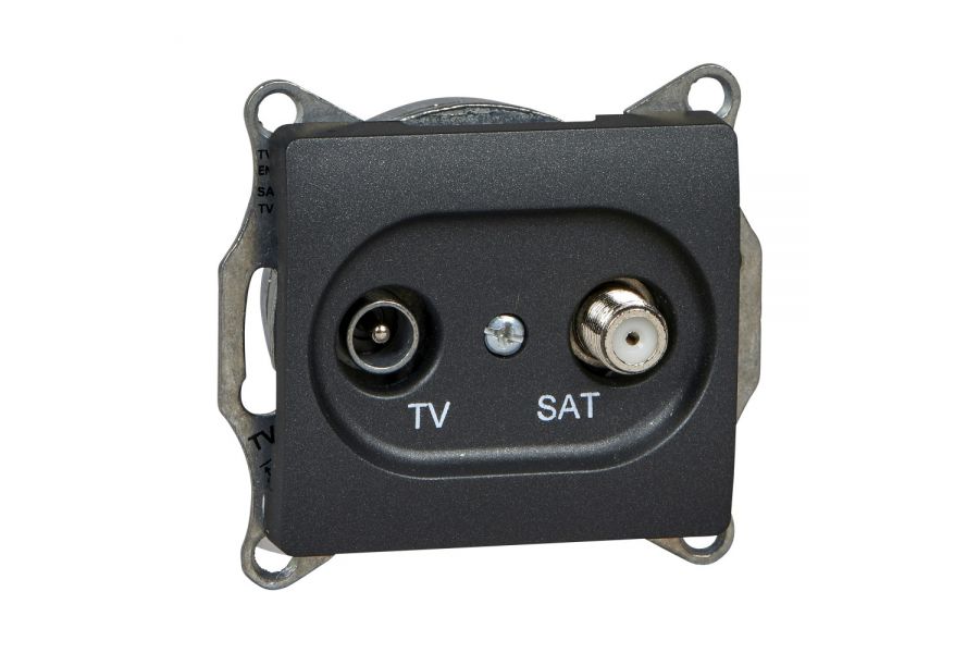 Розетка TV-SAT оконечная 1DB Systeme Electric Glossa Антрацит GSL000797