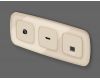 Комплект механизма компьютерной розетки Ambrella Volt RJ-45 (8P8C) CAT6A экранированной с автоматической защитной шторкой OMEGA MO332005 Бежевый матовый QUANT (OP3320, VM185)