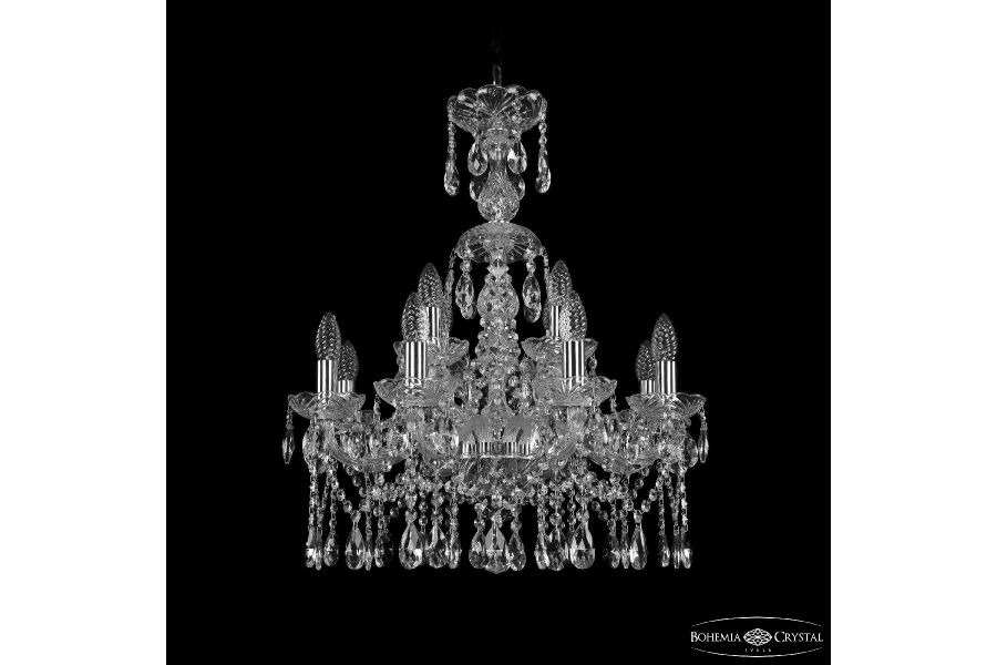 Подвесная люстра Bohemia Ivele Crystal 1413/8+4/200/XL-66 Ni