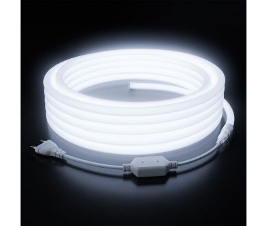 Комплект светодиодного неона Apeyron 220В, 6Вт/м, 300лм/м, 6500К, smd 2835, 144д/м 10м, IP65, с аксессуарами (сетевой шнур, заглушка, крепеж - 10шт) 10-115