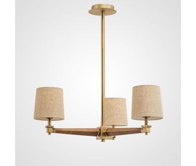 Люстра на штанге ImperiumLoft Stavra Jorgenson Beige/Dark Wood 203576-26