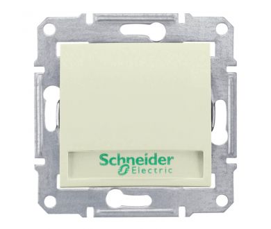 Выключатель кнопочный с подсветкой и полем для надписи Schneider Electric Sedna 10A 250V SDN1600347