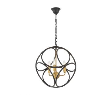 Подвесная люстра Lumina Deco Casai LDP 1243-3 BK+MD