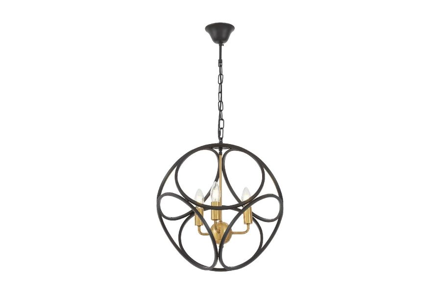 Подвесная люстра Lumina Deco Casai LDP 1243-3 BK+MD