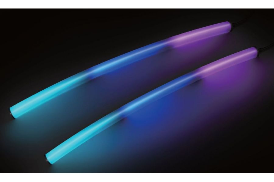 Светодиодная лента герметичная Arlight SPI MOONLIGHT-BLACK-TOP-G180-D25mm 12V RGB-PX2 (21.6 W/m, IP65, 5m, wire x1) 044932