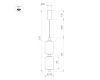 Подвесной светильник Arlight SP-CARAMELA-HANG-R120-7W Warm2700 (BK, 300 deg, 230V) (IP20, Натуральный шелк) 056886