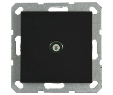 Розетка TV Jasmart оконечная с накладкой черный матовый (soft touch) G6001PB