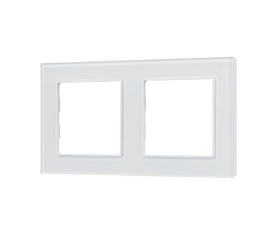 Рамка двухместная Arlight FRM-GLARE-GS-2-WH 043796