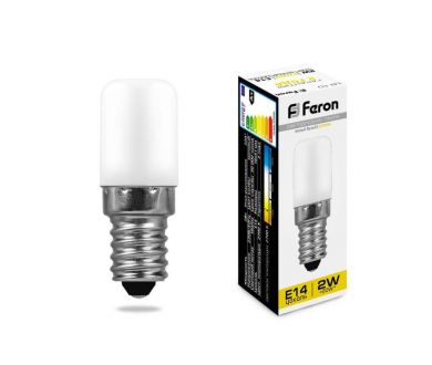 Лампа светодиодная Feron E14 2W 2700K Цилиндр Матовая LB-10 25295