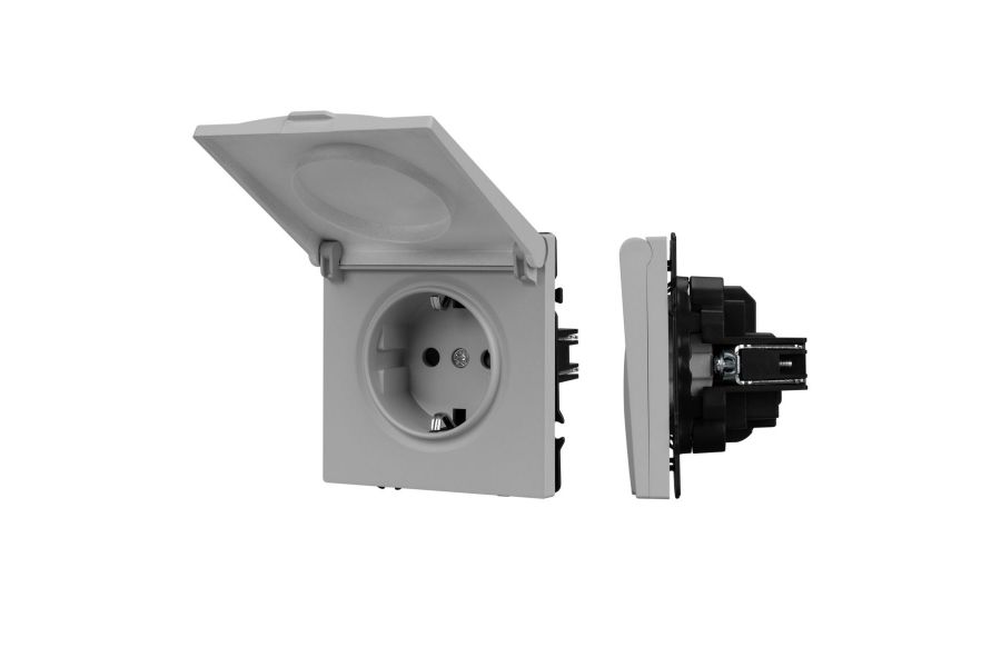 Механизм розетки Arlight влагозащищённый SCT-NOBE-MCP-SFPL-IS (230V, 16A) 059441