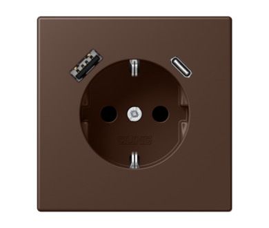 Купить Розетка 2K+З USB Typ AC Jung LC1520-15CA239 Розетка 2K+З USB Typ AC Jung LC1520-15CA239