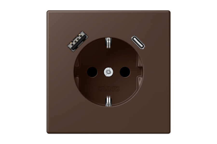 Розетка 2K+З USB Typ AC Jung LC1520-15CA239