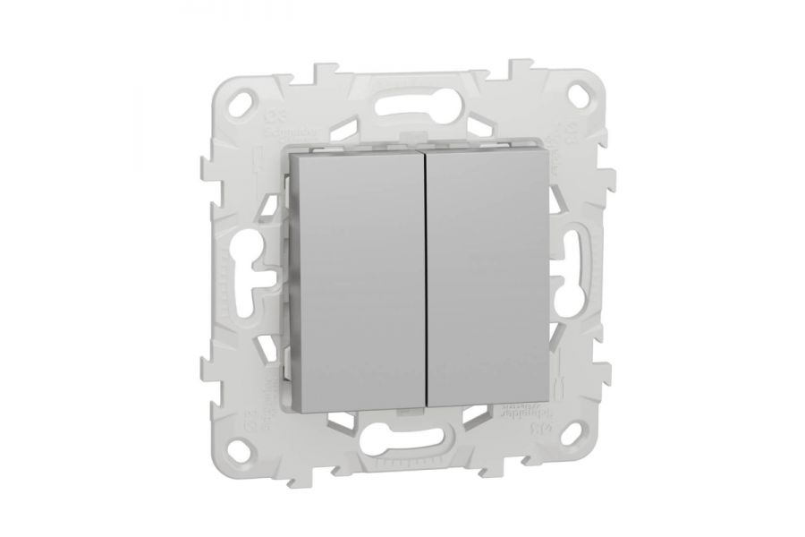 Выключатель двухклавишный Schneider Electric Unica New NU521130