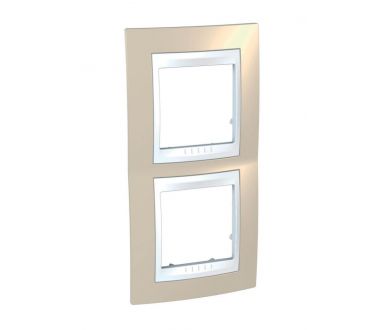 Рамка 2-постовая вертикальная Schneider Electric Unica Хамелеон MGU6.004V.867