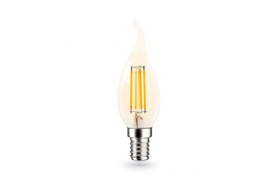 Филаментная светодиодная лампа Ambrella Light Bulbing E14 15W 2700K свеча на ветру 351523