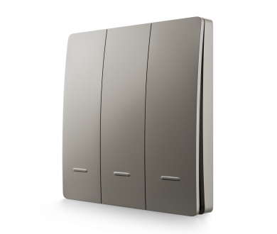 Выключатель кинетический 3кл., IP44, 2,4 ГГц, Smart, сер. Apeyron 04-80