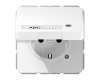 Розетка Schuko с крышкой Jung CD1520NAKLKOWW