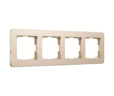 Рамка на 4 поста Werkel Platinum шампань 4690389184529 W0042611