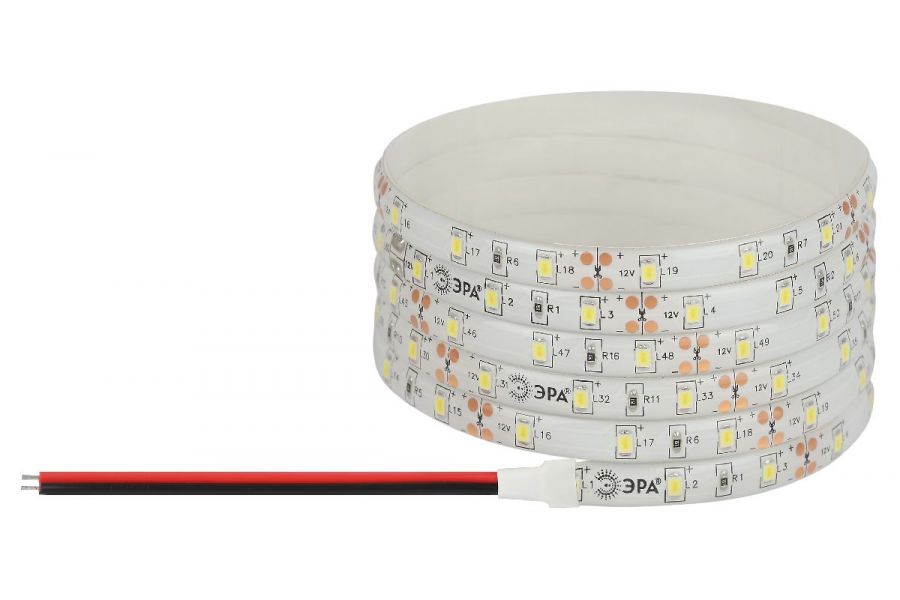 Светодиодная лента Эра 12В 2835 4,8Вт/м 4000K 5м IP65 LS2835-4,8-60-12-4000K-IP65-1 year-5m Б0059901