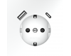 Розетка с USB, A+C Voltum S70 VLS040502 (белый матовый)