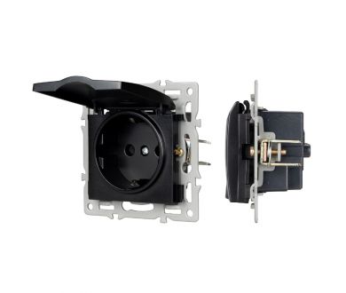 Механизм розетки влагозащищенный Arlight SCT-MCP-PL-BK (250V, 16A) 043746