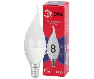 Лампа светодиодная Эра E14 8W 6500K LED BXS-8W-865-E14 R Б0045345