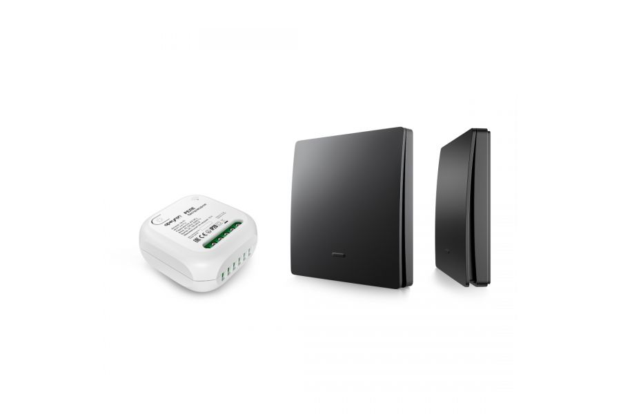 Реле с кинетическими выключателями, IP44, Wi-Fi 2,4 ГГц, Smart, 2выкл., 1 реле. чер. Apeyron 04-86
