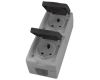 Розетка двухместная с крышкой с/з Stekker Велена PST16-12-54V 49724