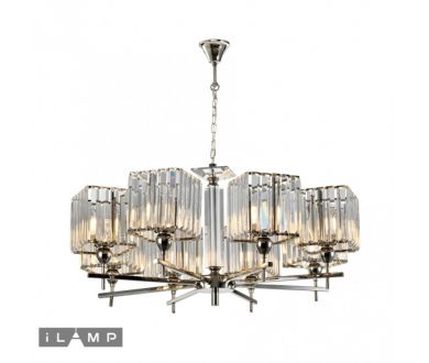 Подвесная люстра iLamp Staten Island P9514-8 Nickel