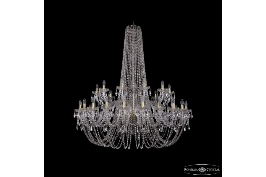 Подвесная люстра Bohemia Ivele Crystal 1402/24+12/530/h-160 G