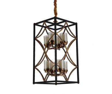 Подвесная люстра Lumina Deco Quadrato LDP 1223-8 BK+MD