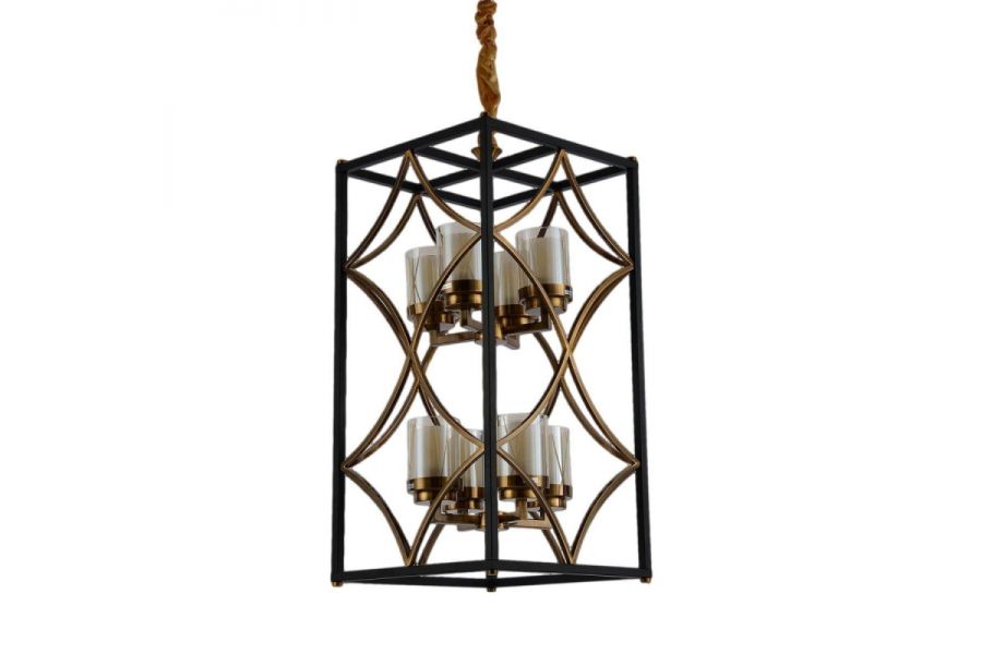 Подвесная люстра Lumina Deco Quadrato LDP 1223-8 BK+MD