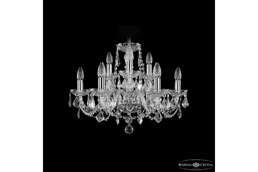 Подвесная люстра Bohemia Ivele Crystal 1402/6+3/195 Ni Leafs