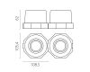 Рамка скрытого монтажа лампочек и LED модулей MR16 в натяжной потолок Lightstar Anello 112007