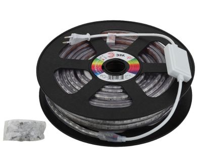 Светодиодная лента Эра 220В 5050 14,4Вт/м RGB 20м IP67 LS5050-14,4-60-220-RGB-IP67-20m Б0043097
