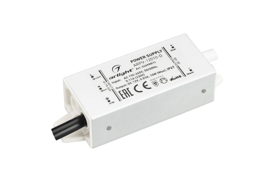 Блок питания Arlight ARPV-12010-D 12V 10W IP67 0,83A 026908(1)