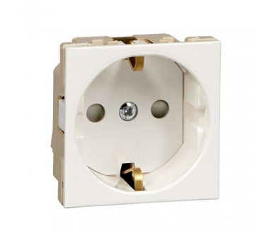 Розетка В45 СУ с ЗК для каб. кан. бел. RAL9010 Systeme Electric RN16-113-BE