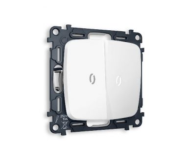 Купить Комплект механизма 2-кл проходного выключателя с подсветкой Ambrella Volt Omega MO124035 Комплект механизма 2-кл проходного выключателя с подсветкой Ambrella Volt Omega MO124035