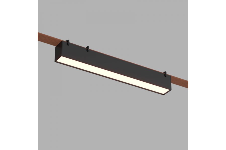 Трековый однофазный светильник Denkirs Belty linear DK5674-BK