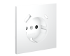 Накладка для розетки с заземлением и защитными шторками, с USB A+C Voltum S70 (белый матовый) VLS001002