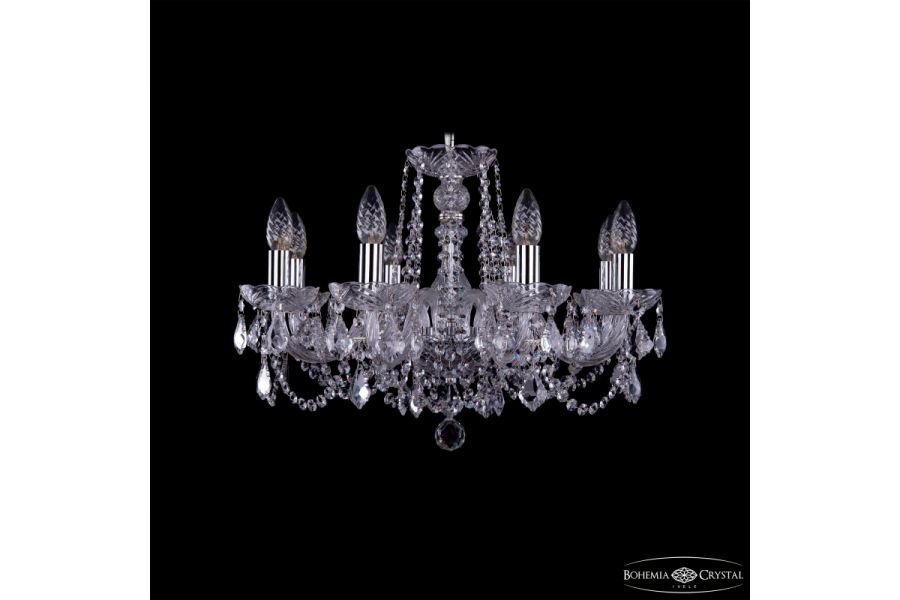 Подвесная люстра Bohemia Ivele Crystal 1402/8/195 Ni Leafs