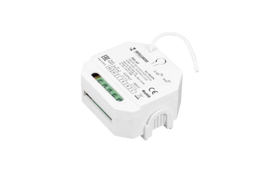 Релейный модуль Arlight SMART-701-72-WTI-WTO-PS-IN (230V, 1x15A, TUYA Wi-Fi, 2.4G) 046074