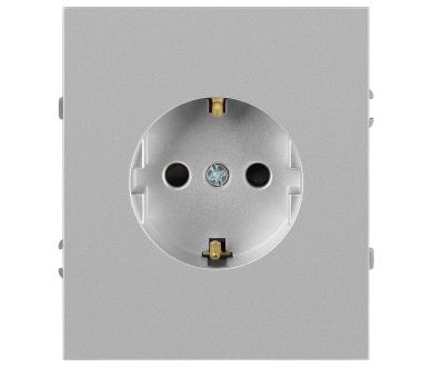 Розетка Эра Arktik 16-2101-03 с заземлением 2P+E Schuko 16А-250В алюминий Б0070416