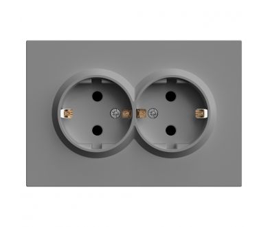 Розетка 2-местная с защитной шторкой Stekker Эмили RST16-5114-10 49960